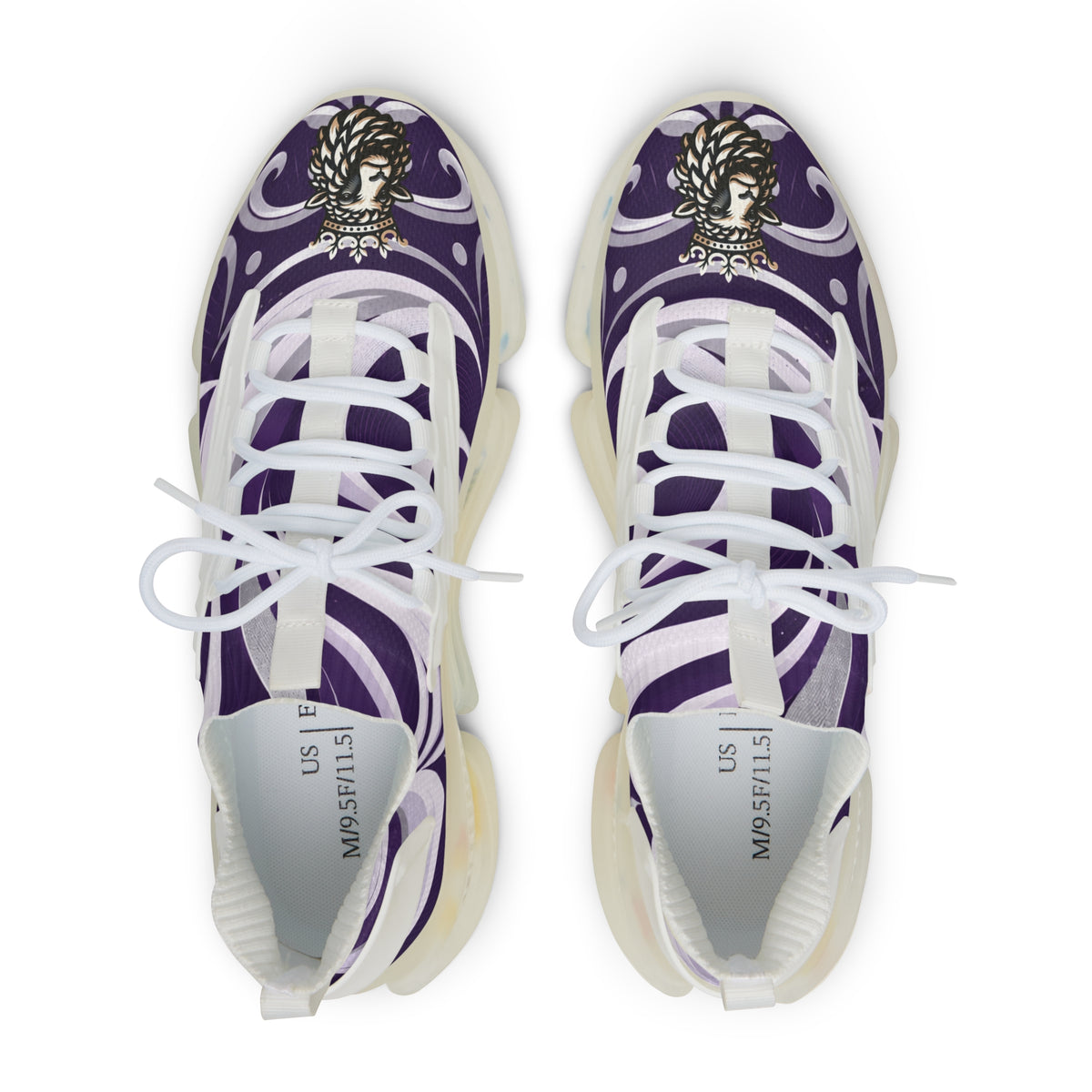 LSL Crowned Lion Mesh Sneakers - Royal Purple