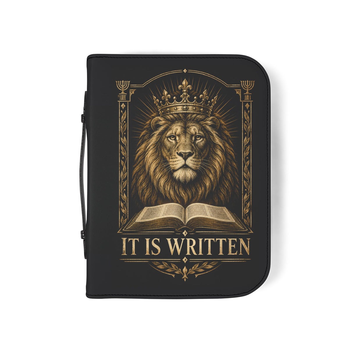 It Is Written Bible Cover - Black & Gold