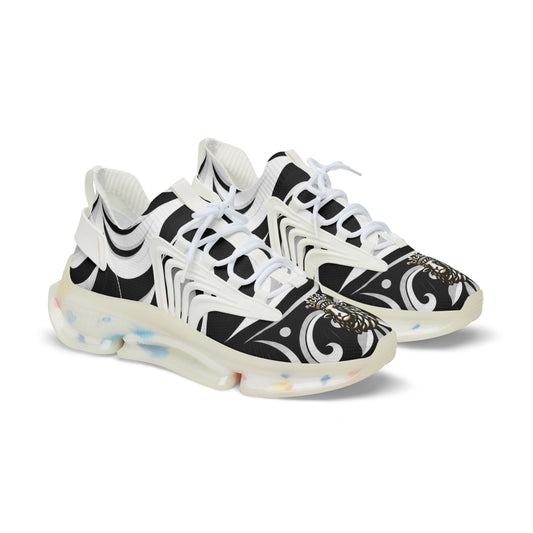 LSL Crowned Lion Mesh Sneaker - Black & White