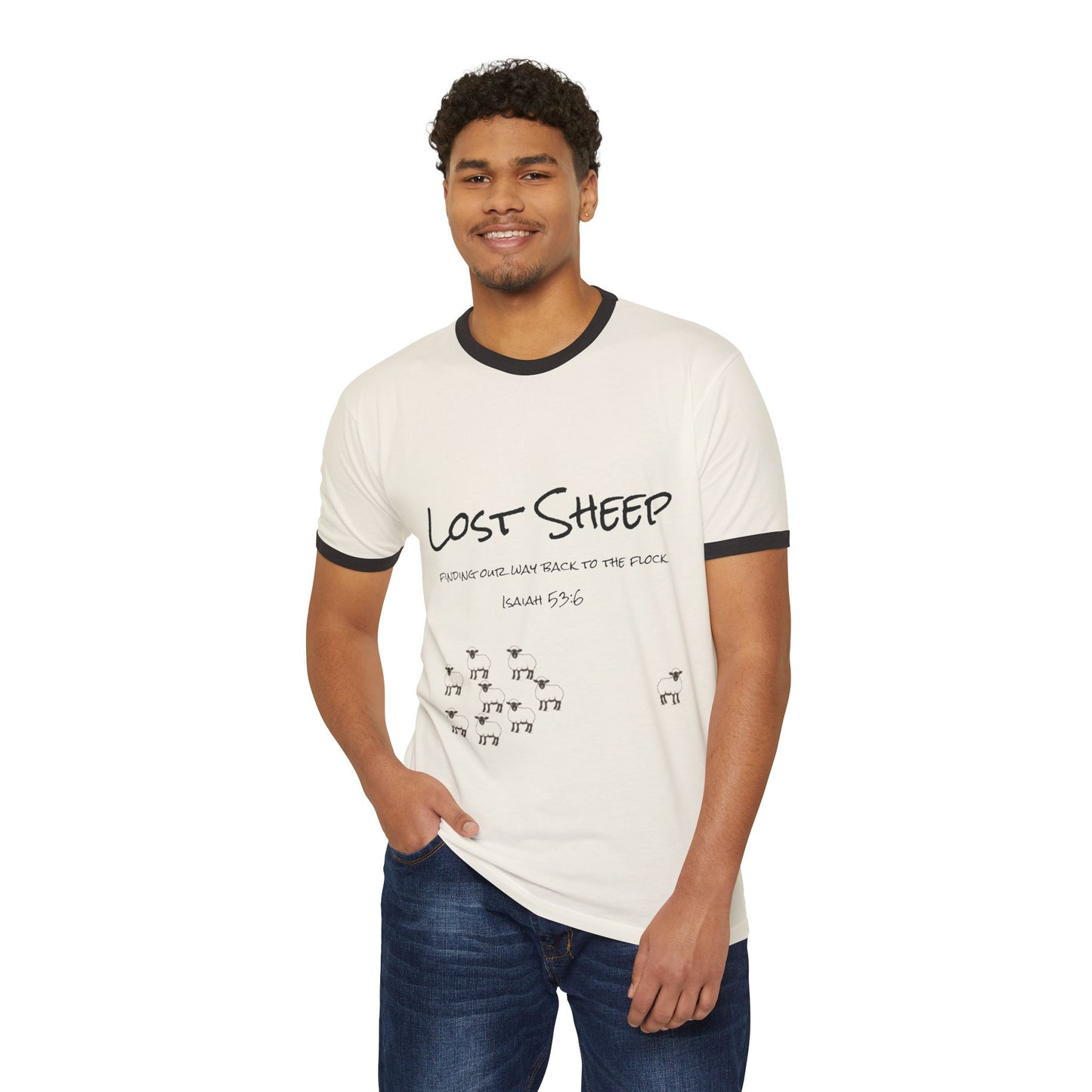 Lost Sheep Lifestyle "Turn Back" Cotton Ringer T-Shirt