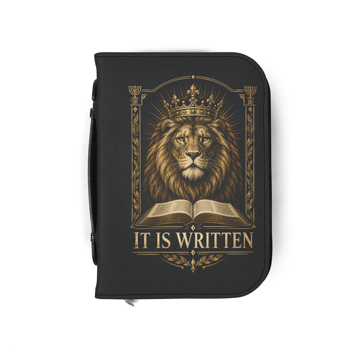 It Is Written Bible Cover - Black & Gold