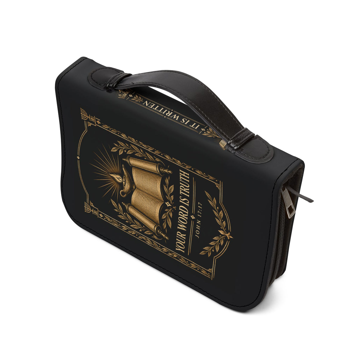 It Is Written Bible Cover - Black & Gold