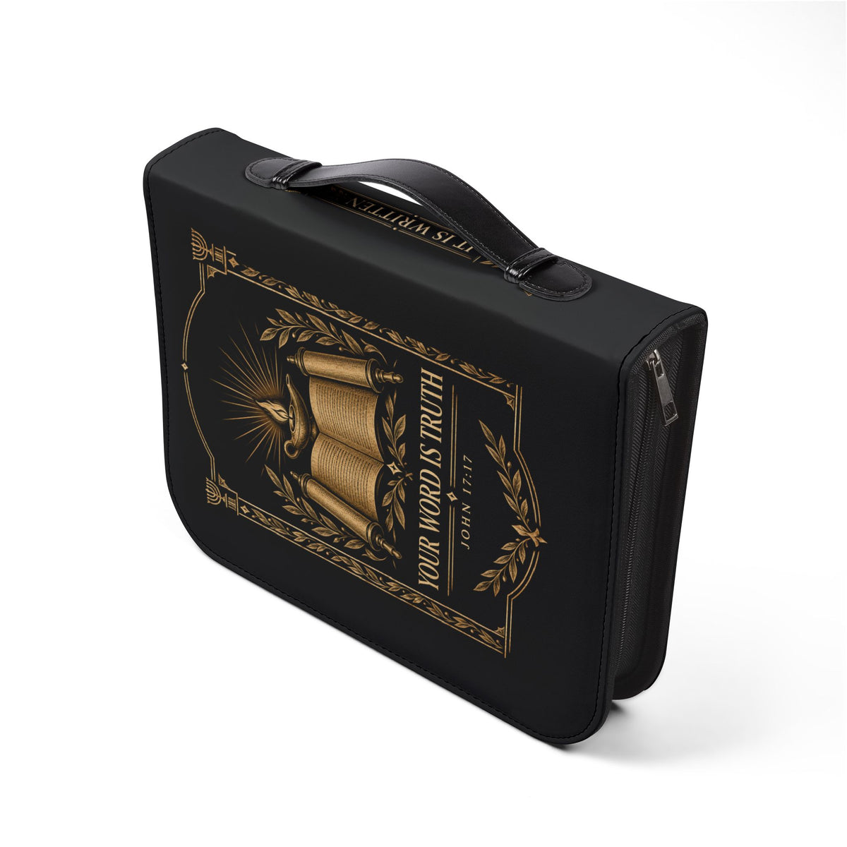 It Is Written Bible Cover - Black & Gold