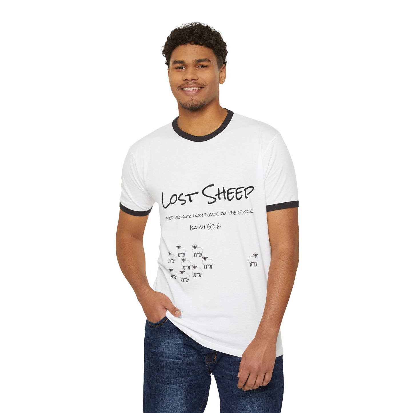 Lost Sheep Lifestyle "Turn Back" Cotton Ringer T-Shirt