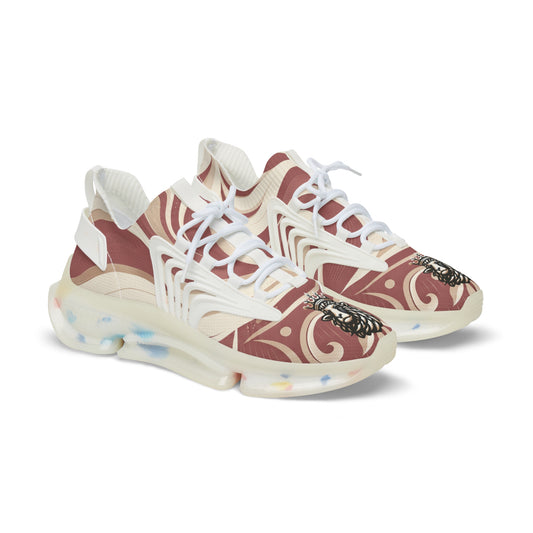 LSL Crowned Lion Mesh Sneakers - Rose & Cream